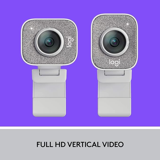 Logitech StreamCam - White - 1080P HD 60fps Streaming Webcam (Renewed)
