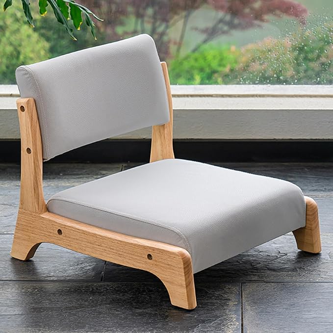 BTZHY Floor Chair Tatami Chair Japanese Style Upholstered Floor Chair Lazy Sofa Accent Meditation Floor Seat for Bay Window Living Room Bedroom