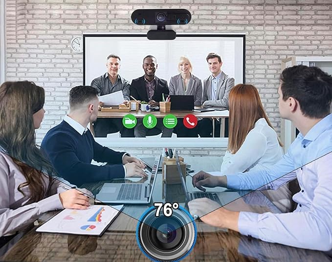 Webcam USB Camera Plug and Play Pc Webcam Suitable for Online Conference Zoom/Team/Facetime