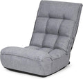ARLIME 4-Position Adjustable Floor Chair Armless Gaming Chair w/Back Support &amp Soft Cushion Memory Foam Floor Lazy Sofa for Gaming Reading Meditating (Gray)
