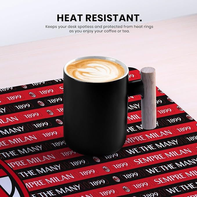 Head Case Designs Officially Licensed AC Milan Sempre Milan 1899 Crest Logo 37.4 x 15.75 x 0.16 inches (900 x 400 mm) - XL Gaming Office Desk PC Keyboard Mouse Mat Pad