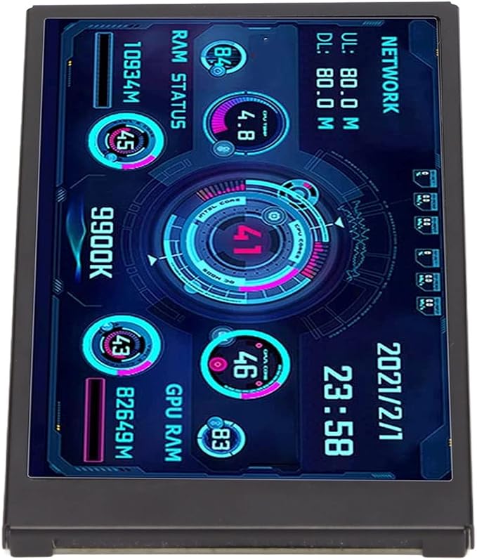 GOWENIC 3.5in Computer Temp Monitor PC Sensor Panel Display PC CPU GPU HDD Data Monitor Computer Temperature Display for System (GOWENICprnzt940dh7119)