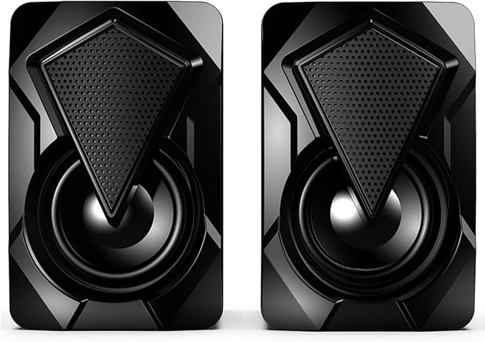 2X X2 Computer Speakers with Subwoofer for PC Desktop Computer LED Lighting Home Theater System USB Wired Sound Box
