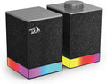 Redragon GS517 RGB Computer Speaker - 2.0 Stereo Sound System with BT &amp USB Dual Connectivity 8 RGB Lighting Effects Touch Controls &amp Volume Knob - Perfect for Gaming &amp Multimedia