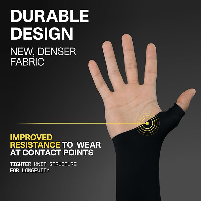 Wallhack Gaming Pro Sleeve | Low-Friction High Comfort Performance | Improve comfort on cloth and glass mouse pads | Full sleeve Design Exposed hand S/M Black