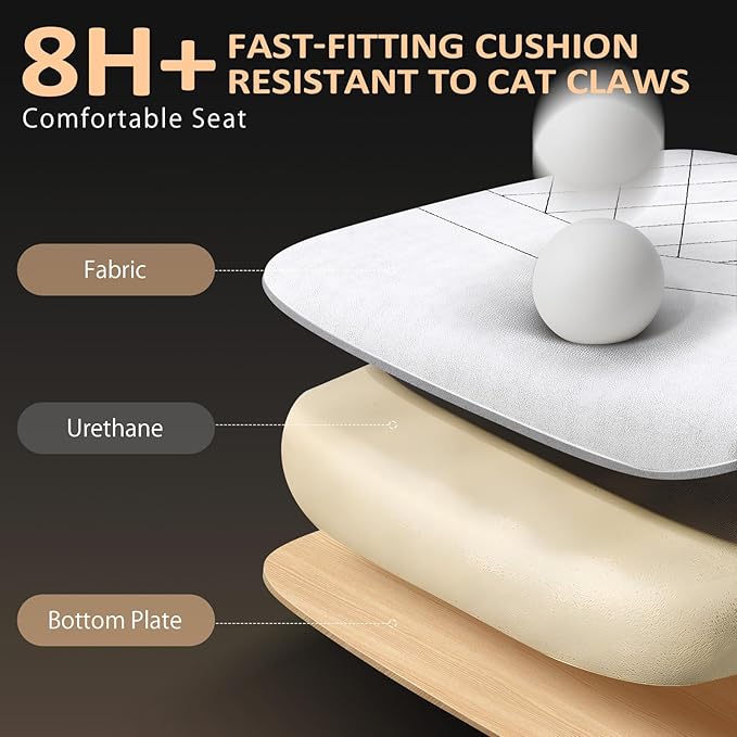 GTPLAYER Gaming Chair with Footrest Big and Tall Game Chair High Back Computer Office Chair with Lumbar Support for Adults Ergonomic Swivel Games Chair with Cushion Gaming Fabric Grey