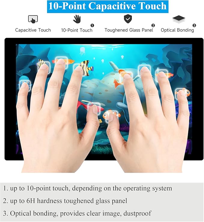 8inch DSI Touch Screen 10-Point Capacitive Touch Display 800x1280 IPS Panel Optical Bonding Toughened Glass Panel Compatible with Raspberry Pi 5/4B/3B+/3B/RK3506/RK3576/ESP32-P4