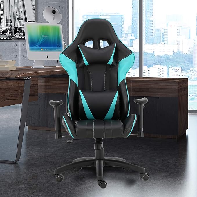 Video Gaming Chairs Most Comfortable Kids Spinning Computer Gaming Chairs Ergonomic Armchair Nice Office Chair (Black/Blue-a)