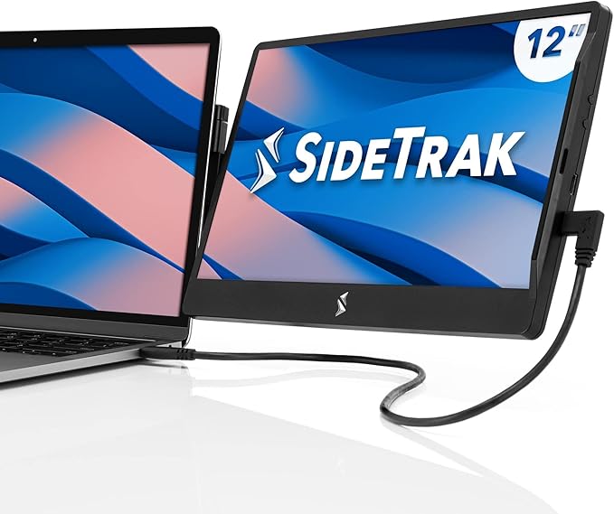 SideTrak Swivel 12.5 Portable Monitor for Laptop Patented Swivel Hinge Laptop Screen Extender | FHD Dual Screen w/Kickstand USB or HDMI Mac PC Chromebook Compatible (Single Monitor)