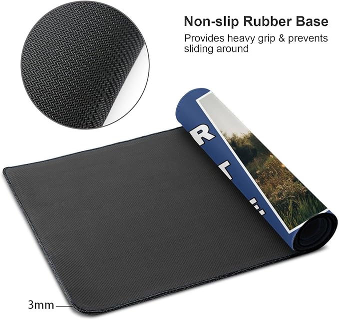 Custom Large Mouse Pad with Photo Personalized Mouse Pads with Picture Text Customized Non-Slip Mousepad for Gaming Offices Home Computer Desk 16x29.5in