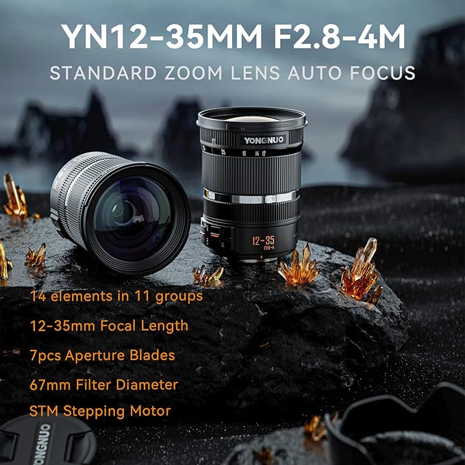 YONGNUO YN433 II 4K Live Streaming Camera w/ 12-35mm F2.8-4M Lens Interchangeable M43 Micro Four Thirds Support Android System for Panasonic LUMIX Professional Camera Lens
