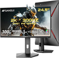 SANSUI 24.5 Inch QHD Gaming Monitor 300Hz 1ms Fast IPS Computer Monitor 2× HDMI 2.1 + 2× DP 1.4 Ports 130% sRGB Eye Care VESA Support (DP Cable Included ES-G25F6Q Pro)