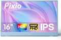 Pixio PX160 Wave Blue Portable Monitor 15.6 inch 60Hz FHD 1080p IPS Panel HDR Screen Cover Stand USB-C HDMI Laptop Screen Extender Portable Monitor for Laptop PC Console Phone