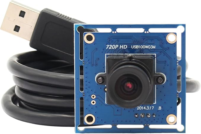 ELP 1mp HD USB Camera for Computer Mini HD Free Driver PC USB Camera Module MJPEG 720p Webcam Board UVC USB2.0 Lightburn Linux Windows Raspberry Pi Mac Jetson Nano