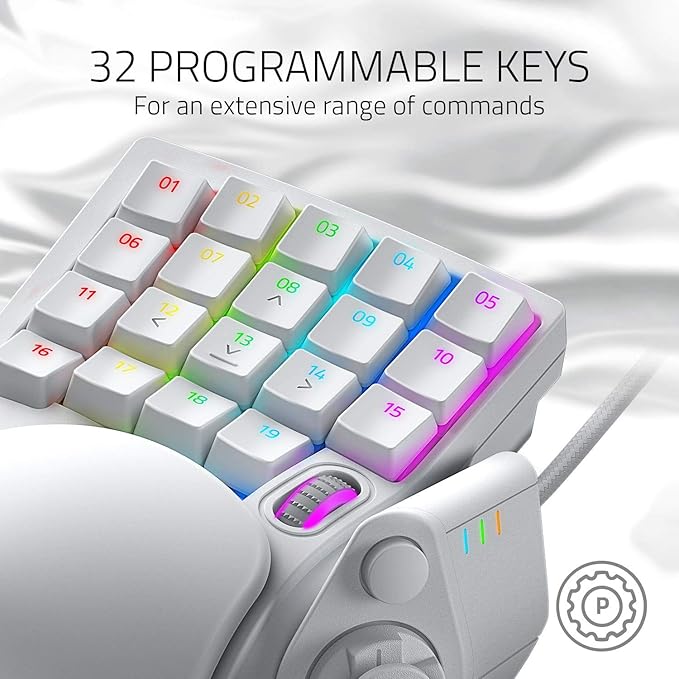 Razer Tartarus Pro Gaming Keypad: Analog-Optical Key Switches USB Mini Wired Gaming Keyboard Macro Pad for PC Gaming Compatible with Windows or Mac Computer (Renewed)
