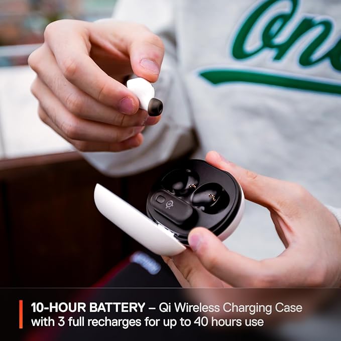 SteelSeries Arctis GameBuds for PlayStation/PC/Switch/Mobile — Quick-Switch 2.4GHz + Bluetooth 5.3 — Active Noise Cancelling — 100+ Game Audio Presets — 40H Battery with Qi Charging Case - White