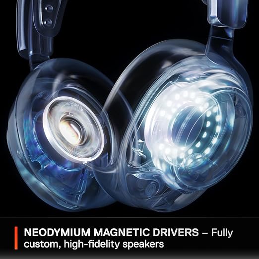 SteelSeries Arctis Nova 7P Wireless Multi-Platform Gaming Headset — Neodymium Magnetic Drivers — 2.4GHz + Bluetooth — 38Hr USB-C Battery — Gen2 AI Mic — PlayStation PC Switch VR Mobile - White