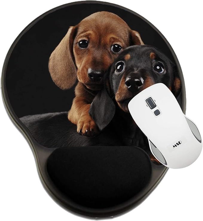 MSD Mousepad Wrist Rest Protected Mouse Pads Mat with Wrist Support Image ID: 26939029 Dachshund Puppy