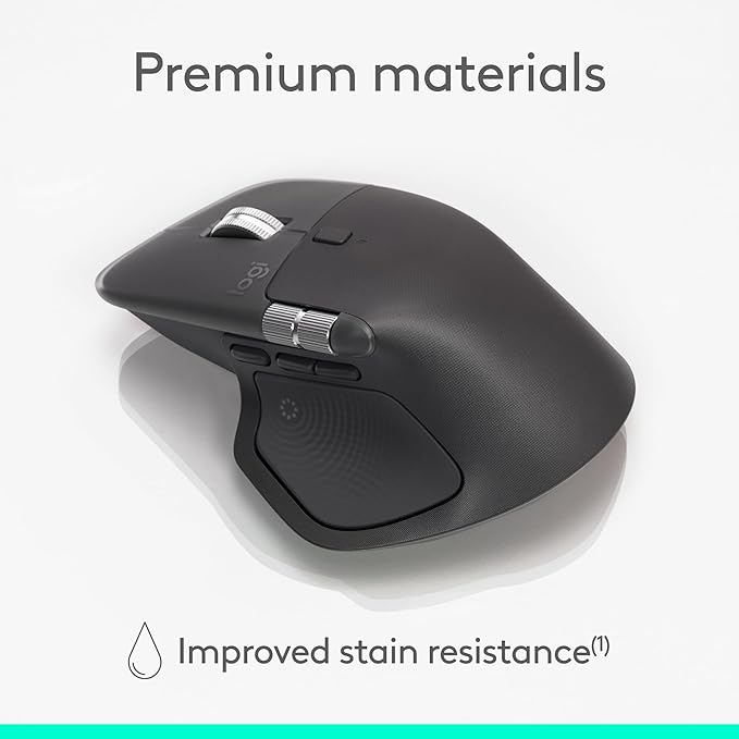 Logitech MX Master 4 for Business Wireless Mouse with Quiet Clicks 8K DPI MagSpeed Scrolling Logi Bolt Receiver Bluetooth Actions Ring Haptics USB-C Charging – Graphite