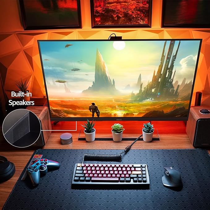 RCA 27 Evolution Select QHD Gaming Monitor | 165Hz 2560 x 1440p Adaptive Refresh Technology with 1ms Response HDR10 Ultra Wide Game View - RGB Backlighting &amp Adjustable Stand | M27SG134F