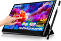 15.6 Portable Monitor 4K OLED Touchscreen 100% Adobe RGB 10-Bit Color USB-C External Display for Laptop PC Mac Phone Gaming with Smart Cover &amp Stand