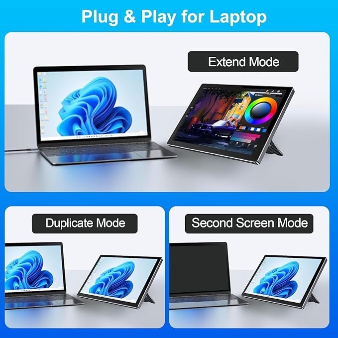 10.1 Inch Touchscreen for Raspberry Pi5-Point 1280 * 800 IPS touchscreen Portable Monitor with HDMI Interface Dual-Speaker for Raspberry Pi 5/4B/3B+/3B/B+ Jetson Nano Win11/10/8/7(10.1 1280*800)