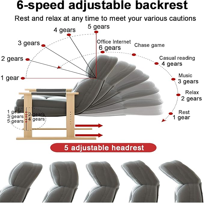 Office Chair Gaming Chair Computer Chair High Back Computer Chair with Adjustable Backrest HeadrestDesk Chair Game Chair Upholstered Executive Chair for Home Work AdultsErgonomic Office Ch