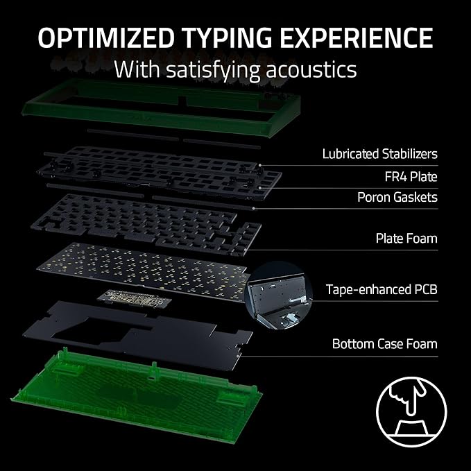 Razer BlackWidow V4 75% Mechanical Gaming Keyboard: Hot-Swappable Design - Compact &amp Durable - Orange Tactile Switches - Chroma RGB - MF Roller &amp Media Keys - Comfortable Wrist Rest - Phantom