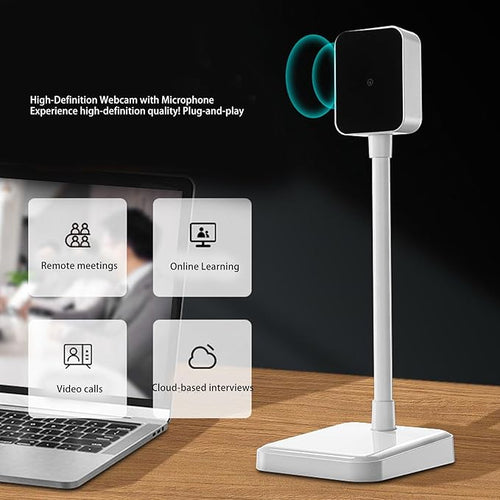 1080p Webcam with Microphone External USB HD Computer Web Camera 30fps Webcam for Laptop Manual Focus Plug and Play for Conferencing Live Streaming