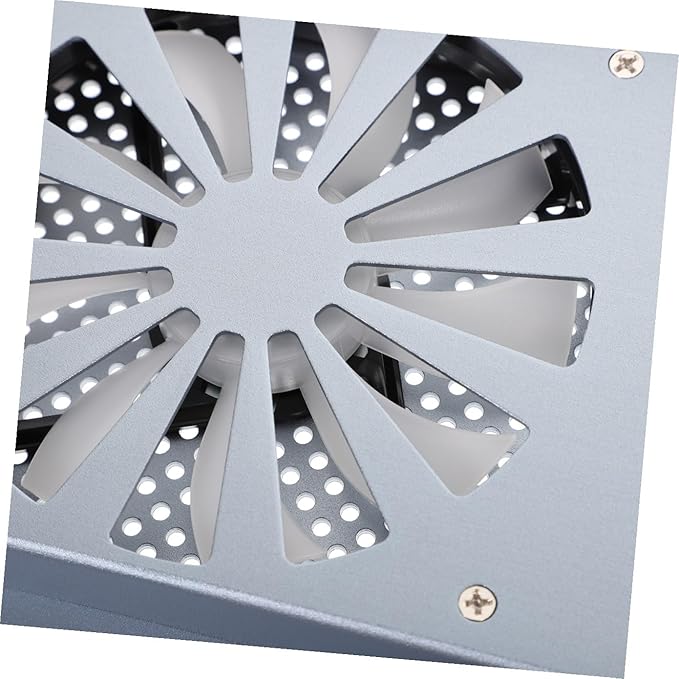 Aluminum Alloy Laptop Cooling Pad Stand for Notebooks to 17.3 Inch with Ventilated Cooling Fans Adjustable Height Gray – Suitable for Gaming and Office Use
