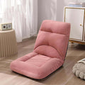ELEFOCUS Adjustable Foldable Lazy Sofa Chair - 5-Position Padded Gaming Recliner for Living Room Bedroom Indoor Use(D)