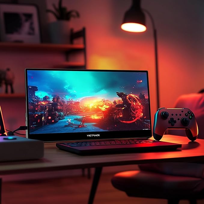 Victrack 4K Touchscreen Portable Monitor 13.3 Ultra UHD Designed for Handheld Gaming pc Style as ASUS Rog Ally Lenovo Legion go 100% RGB IPS Computer Gaming Display HDR Monitor Cover