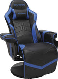 RESPAWN 900 Console Gaming Recliner with Footrest and Lumbar Support - Comfortable Ergonomic Gaming Chair with Headrest No Wheels Reclining Heavy Duty Racing Style Video Game Chairs - Blue