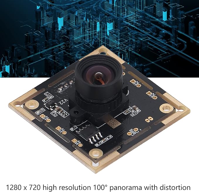 3 Pcs 1MP USB Camera Module USB 2.0 30 FPS Web Camera Module 100 Degree with Distortion Panorama OV9732 Computer Web Camera Board for Computer Laptop Plug and Play