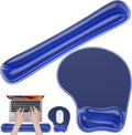 Gel Mouse pad &amp Keyboard Wrist Rest Set Ergonomic Keyboard and Mousepad with Wrist Support Keyboards Wrist Rest Computer Keyboards Pad Cooling Gel Blue