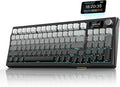 RedThunder K95 Wireless Mechanical KeyboardTFT Screen &amp Knob Trip-Modes Connection Gasket Custom Hot-Swap Keyboard RGB Backlit Pre-lubed Linear Switches Side Printed PBT Keycaps Gray Gradie