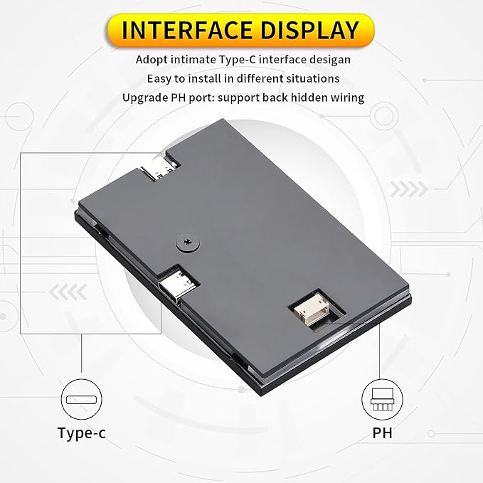 3.5 IPS USB Mini Screen Computer Temp Data Monitor Display Type-C Sub Screen for PC ARGB Computer Case Secondary Screen