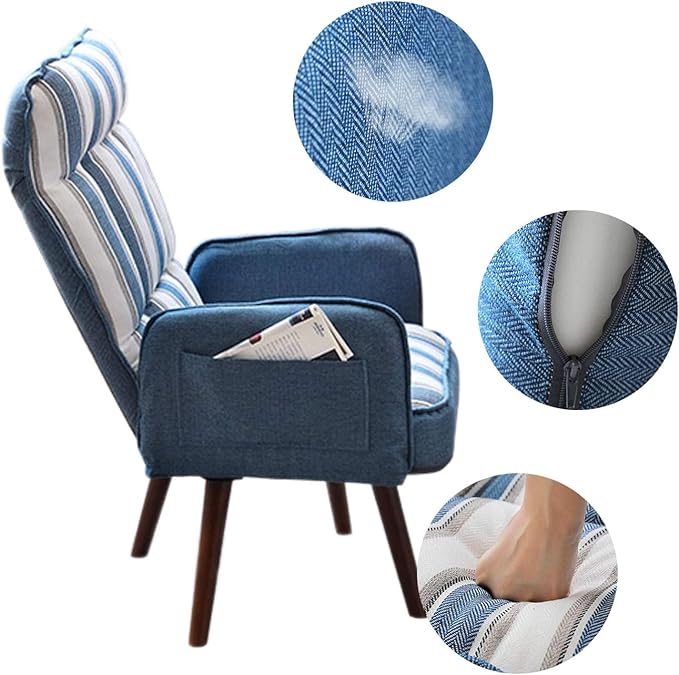 Gaming Chair 360-degree Swivel Home Office Chair High Back Recliner Office Chair with Padding Armrest and Adjustable Headrest for Bedroom (Size : 43cm)