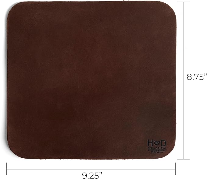 Hide &amp Drink Genuine Leather Mouse Pad Anti Slip Leather Mousepad for Gaming for Apple Magic Mouse &amp PC Ergonomic Non Slip Base Brown &amp Black Large Mat Pads for Desk Computer Mousepad