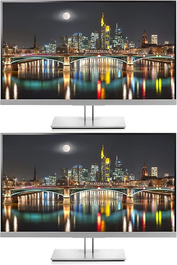 HP Business EliteDisplay E273 27 Inch Screen Full HD LED-Lit Black/Silver Monitor 2-Pack