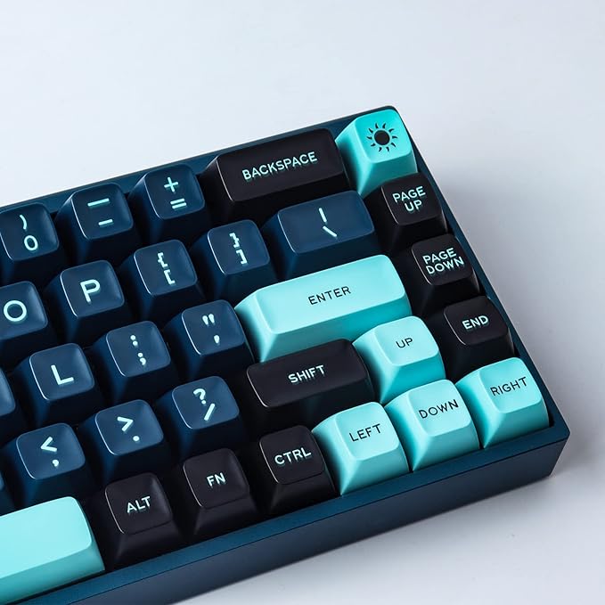 Hyekit Custom Keycaps - Doubleshot Keycaps Godzilla SA Profile 170 Key Set for Mechanical Keyboard US and UK Layouts 2.25u 2.75u 3u 6.25u 7u Spacebar(Monster)