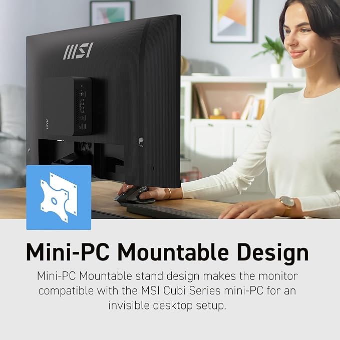 msi PRO MP273Q E14 27-inch IPS 2560 x 1440 (QHD) Computer Monitor 144HzAdaptive-Synch HDMI DP Port VESA Mountable Tilt Speaker 1ms Black