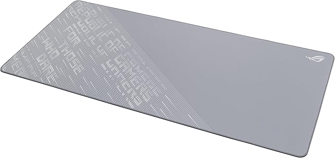 ASUS ROG Scabbard II Arctic Gray XXL Gaming Mouse Pad – 35.4” x 15.7” (Extended/XXL Size) Soft Cloth Surface Water/Oil/Dust-Resistant Anti-Fray Edges Non-Slip Base - Gray