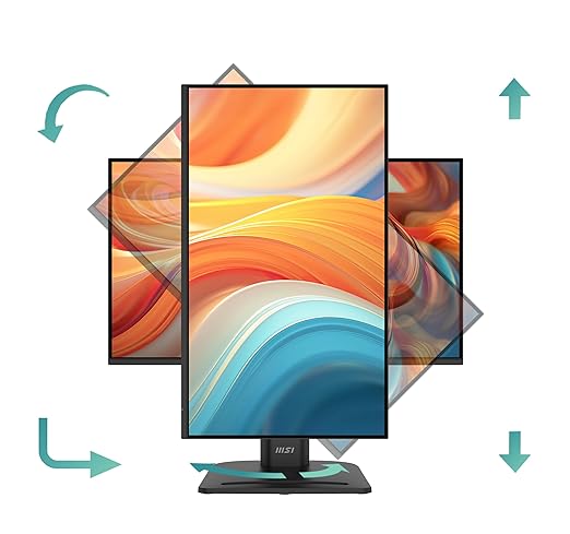 msi PRO MP245PG E14 24-inch IPS 1920 x 1080 (FHD) Computer Monitor 144Hz Adaptive-Synch HDMI Display Port VGA Port VESA Mountable Tilt Height AdjustableSpeaker 1ms Black