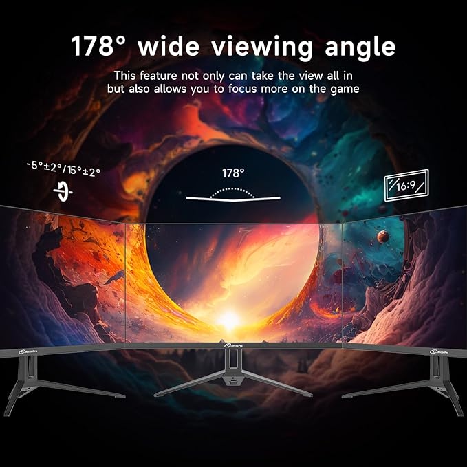 ArcticPro Gaming Monitor 100Hz 240Hz FHD 1080p 1ms Adaptive sync 3000:1 Contrast PC Monitor 3-Sided Frameless Ultra Slim 120% sRGB Bluelight Filter