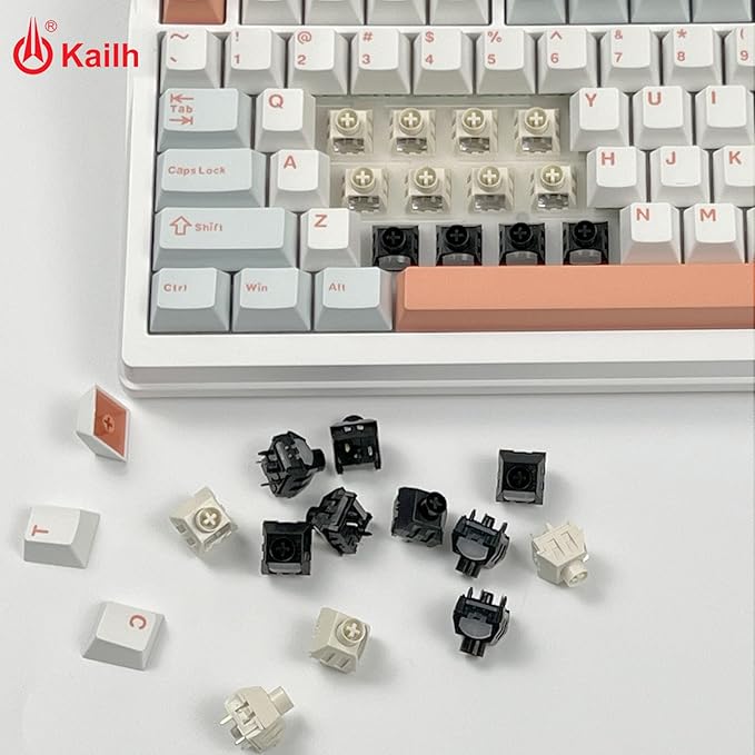 Kailh Box Dark Chocolate Linear Switch5-Pin 55gf RGB SMD Full POM Material Pre-Lubed Key Switches for Mechanical Gaming Keyboard(Dark Chocolate108pcs)