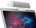 GOgroove SonaVERSE USB Speakers for Laptop Computer - USB Powered Mini Sound Bar with Clip-On Portable External Speaker Design for Monitor One Cable for Digital Audio Input and Power (White)