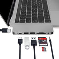 HyperDrive USB-C Hub Adapter Sanho Solo 7-in-1 Type C Dongle for MacBook Pro PC w USB-C Port: USBC 60W Power Delivery USBC 5Gbps Data 4K HDMI microSD/SD Card Reader 2xUSB 3.0 Audio Jack - Grey