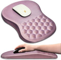 Ergonomic Wrist Rest Mouse Pad Massage Design for Carpal Tunnel Pain Relief Non-Slip Memory Foam Pink