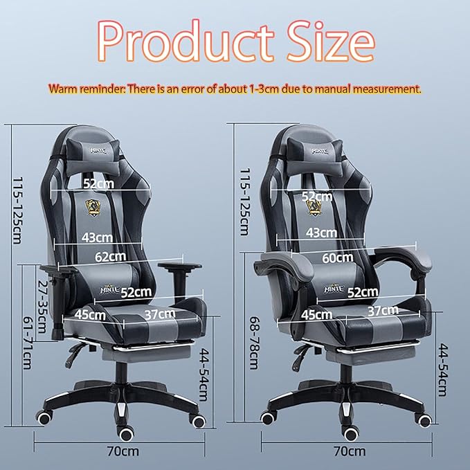 Gaming Chair with Lifting Armrests Technology Fabric Gaming Chair with Telescopic Footrest Professional Arena-Level Gaming Ergonomic Chair Racing Style Gaming Chair Home Office Computer Chair